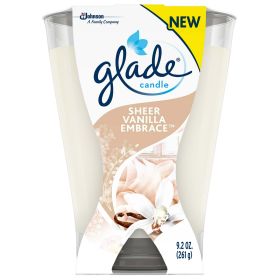 Glade Large Jar Candle Air Freshener, Sheer Vanilla Embrace, 9.2 oz