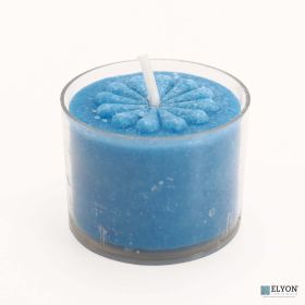 Elyon Tableware® 36 Ocean Breeze Scented Blue Colored Wax Deep Tealight Candles in Plastic Holder