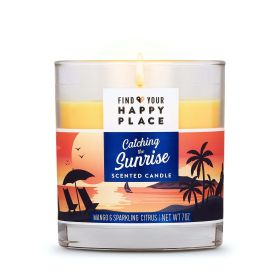 Find Your Happy Place Candle Catching the Sunrise Mango And Sparkling Citrus 7 oz