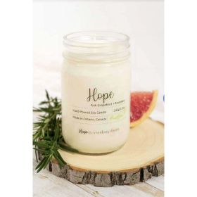 PureYou Handmade Scented Soy Wax Candle Fresh Pink Grapefruit and Rosemary